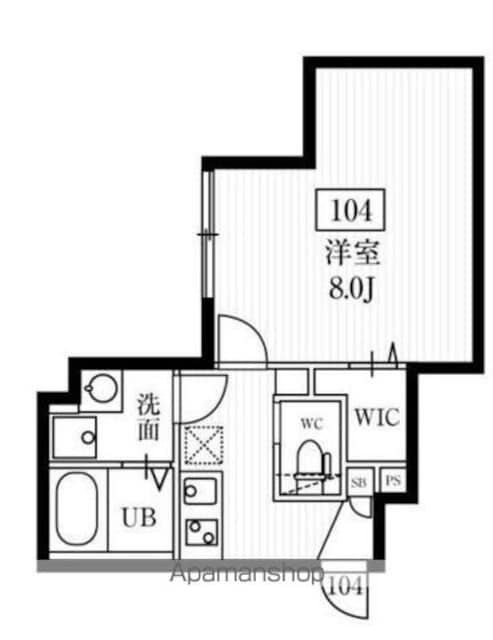 ミハス久我山[1K/26.08m2]の間取図
