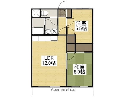メゾンあけぼの[2LDK/51.23m2]の間取図