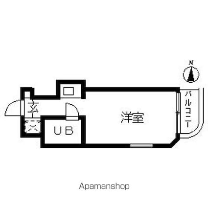 ＴＯＰ・三軒茶屋第４[1R/15.64m2]の間取図
