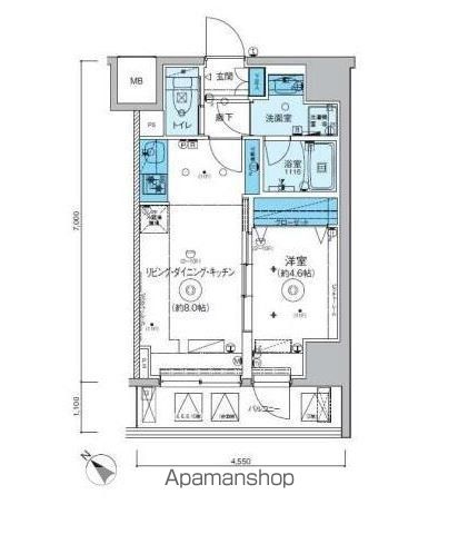 【リヴシティ横濱関内弐番館の間取り】