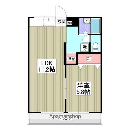 ハイシティ刈谷[1LDK/37.27m2]の間取図
