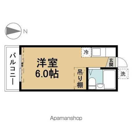 ハイツ・ヴィラ№８[1R/15.75m2]の間取図