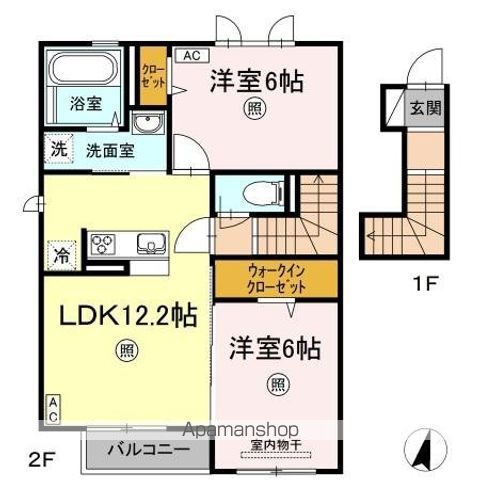 DーROOM沖の間取り写真