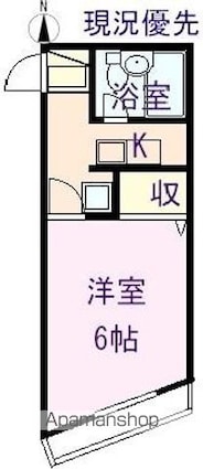 メゾンアルカディア御門[1K/22.88m2]の間取図