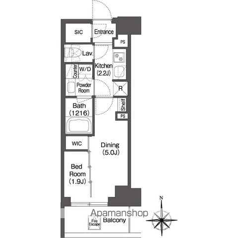 コンフォリア東新宿 1118 ｜ 東京都新宿区新宿６丁目27-48（賃貸マンション1DK・11階・25.06㎡） その2