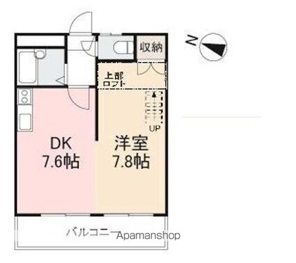 福岡レジデンスＣ[1DK/32.4m2]の間取図