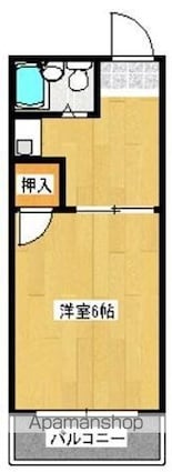 コートオリーブⅡ[1K/19.44m2]の間取図