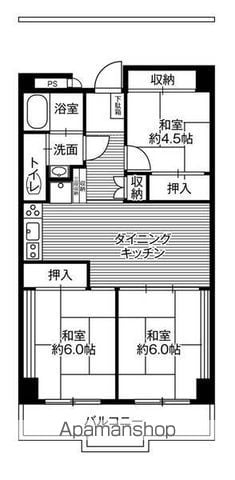 ビレッジハウス栃木日ノ出タワー1号棟の間取り写真