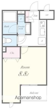フェリーチェ大山[1K/27.85m2]の間取図