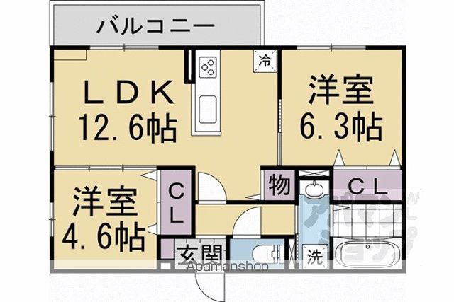 GRAMM深草 Northの間取り写真