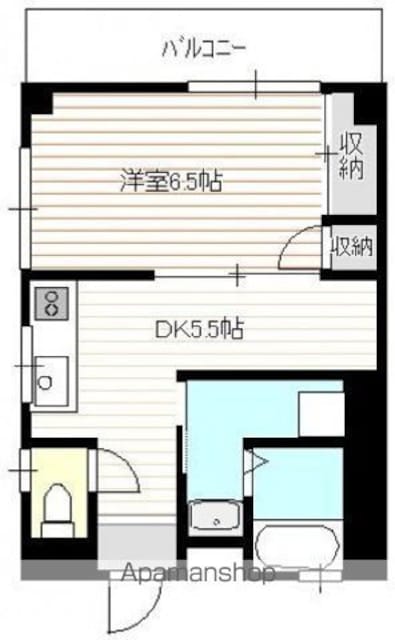 フラーリッシュ舟入南[1DK/30m2]の間取図