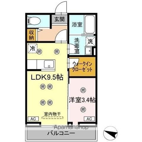カーサBOSCOの間取り写真