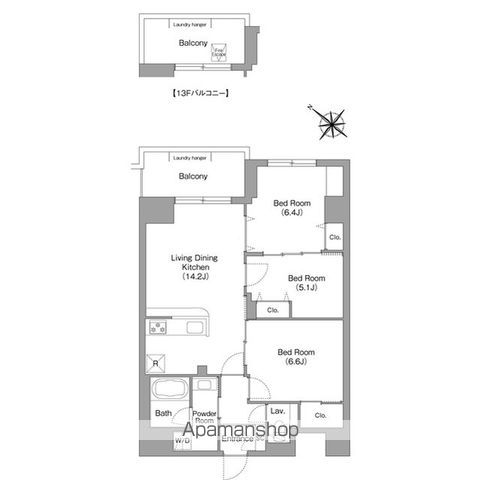 コンフォリア・リヴ豊洲キャナルの間取り
