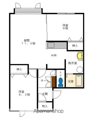 クレストヒルB棟の間取り写真