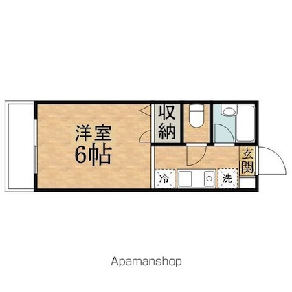 ＫＦ６ビル[1R/19.44m2]の間取図