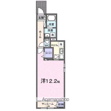 メゾンラテ稲葉[1K/40.01m2]の間取図