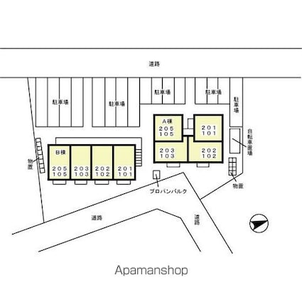 ＫＮＫＳ　ステラ[1K/34.72m2]の配置図