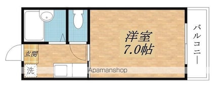 ソアールⅡ[1K/19.5m2]の間取図