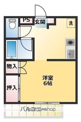 エクセレント１０１チュミック[1DK/21m2]の間取図