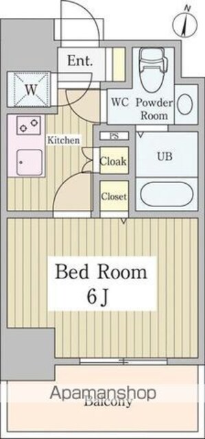 エスパローマ目白[1K/21.24m2]の間取図