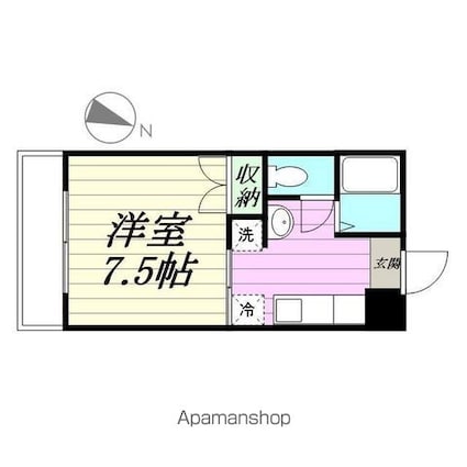 レコルテ９０[1K/23m2]の間取図