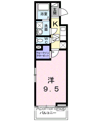 【小平市栄町のアパートの間取り】