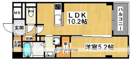 ピュアシンフォニー[1LDK/40.27m2]の間取図