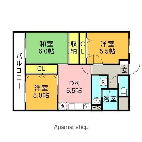 【福岡市東区青葉のマンションの間取り】