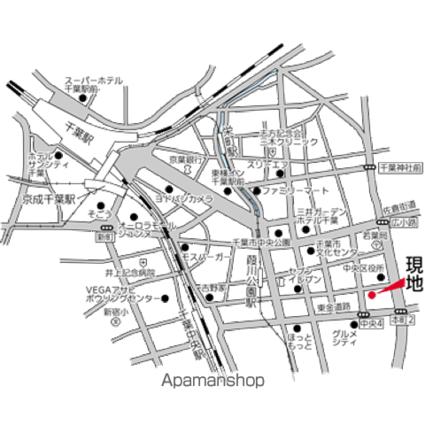 千葉県千葉市中央区中央３丁目[1DK/35.26m2]の配置図