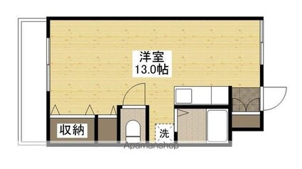 広島県広島市中区富士見町[1R/36.8m2]の間取図