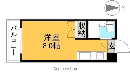 ヌバールドコーポ[1R/17m2]の間取図