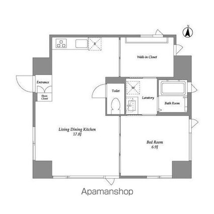 品川港南テラス[1LDK/54.69m2]の間取図