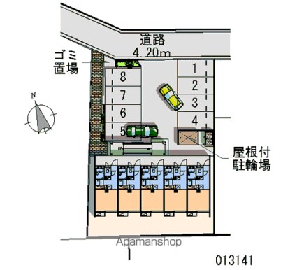 レオパレスＶｉｖｏ[1K/20.28m2]の配置図