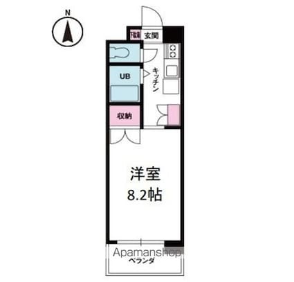 ジョイフル第２朝生田[1DK/24.94m2]の間取図