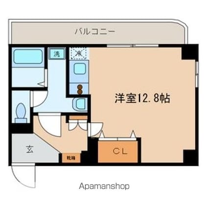 メイフェアハウス三田[1R/35.25m2]の間取図