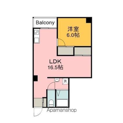 戸田ビル[1LDK/53.3m2]の間取図