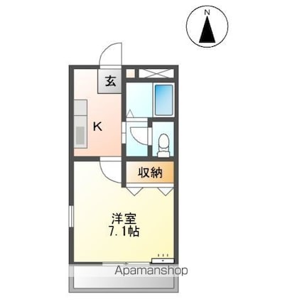 コンフォール[1K/24.8m2]の間取図