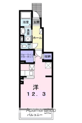 イーストブルー　Ｉ[1R/33.78m2]の間取図
