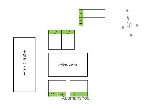 小雑賀ハイツⅠ[1LDK/33.06m2]の配置図