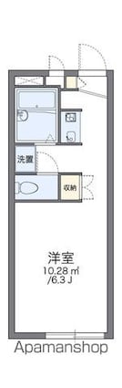 レオパレスユーハイツ[1K/19.87m2]の間取図