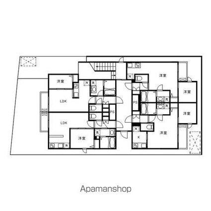 月光南観音五番館[1LDK/26.95m2]の配置図