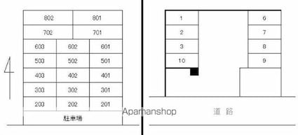 広瀬ロイヤルハイツ[2DK/55.59m2]の配置図