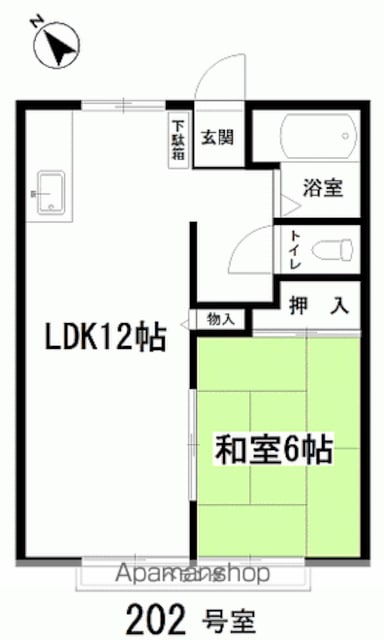 サニーハイツ[1LDK/39.66m2]の間取図