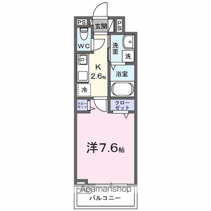 エスポワール[1K/27.02m2]の間取図