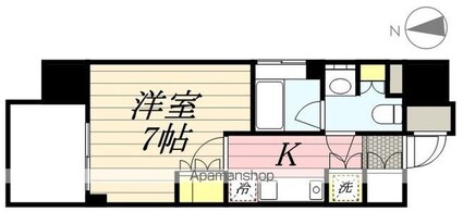 パークアクシス新御徒町Ｅａｓｔ[1K/25.84m2]の間取図