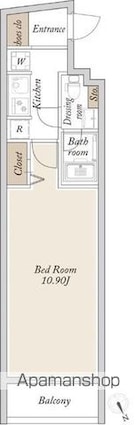 Ｌａ　Ｄｏｕｃｅｕｒ赤塚[1K/29.72m2]の間取図