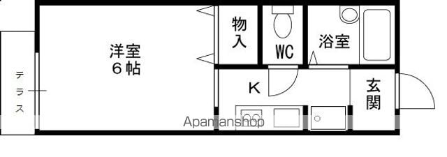 阪急電鉄今津線 甲東園駅 徒歩4分 2階建 築34年の間取り写真