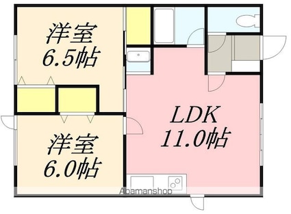 アビタシオン日吉が丘[2LDK/50.82m2]の間取図