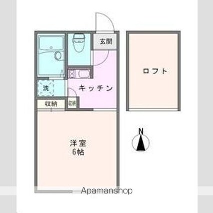 ノース・ドール[1K/20.28m2]の間取図