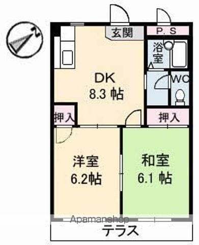 ドミール土井 B棟の間取り写真